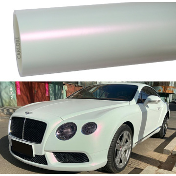 pearl white matte red car wrap vinyl