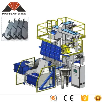 Automatic Casting Screw And Nut Rubber Track Crawler Tumble Belt Machine Shot Blast Cleaning Apron Type Abrasive Wheel Blaster