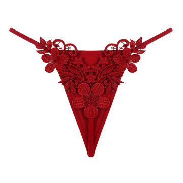 Japanese Ice Silk Embroidered Hip Underwear Thong