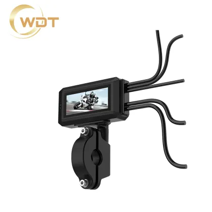 Latest Mini Motorcycle Dash Cam with Dual Sony 335 Night Vision, 2K Waterproof IP68 Front and Rear View Recorder