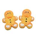 Kawaii Xmas Charms Simulazione Gingerbread Man Resina 100pcs Cartoon Biscuits Fai da te Art Deco Slime Filler Accessori