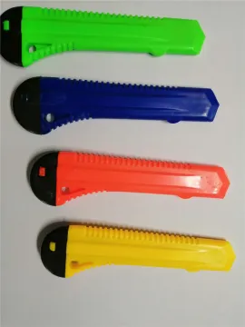 retractable box cutter knife plastic sliding utility knife