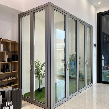 Modern Panorama Foldable Glass Doors for Exterior Patio and Villa Houses