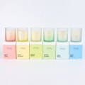 Vela de frasco de vidrio de color personalizado perfumado