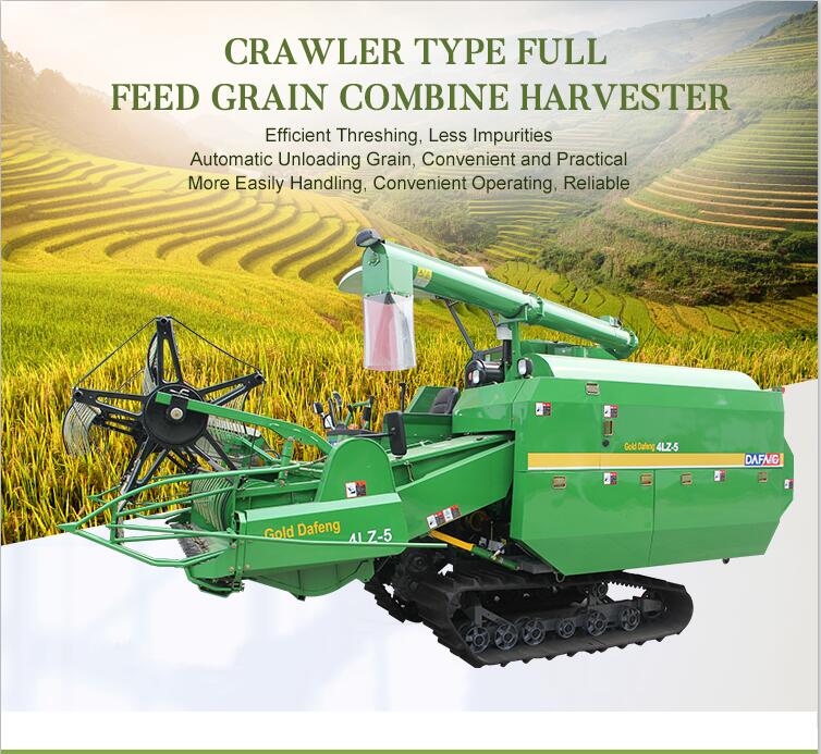 Self-propelled Full Feed Rice Combine Harvester