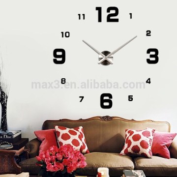 2016 fashion China product handmade wholesale home decor acrylic mirror wall clock