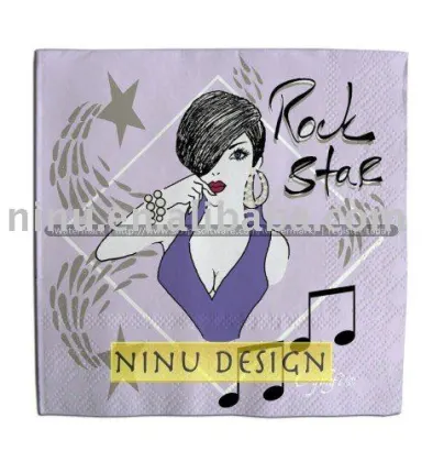 YLNL1024 Printing paper napkin,printed napkin papers