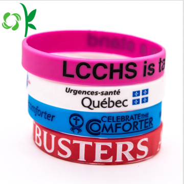 Customized Logo Silicone Rubber Wristband For Wedding