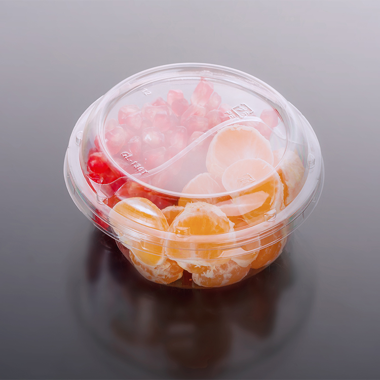 PET Round Clear Transparent Plastic Fruit Food Box