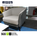 Dious modern luxury office sofa with steel legs leisure sofa synthetic artificial leather three seaters living room lounge sofa