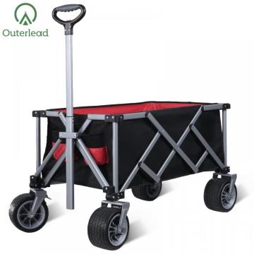 Schwarz faltbarer haltbarer All-Terrain Practical Trailer Wagon