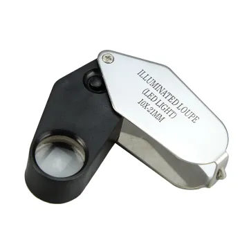 10X Handheld Metal Magnifying Glass Loupe for Gem Jewelry