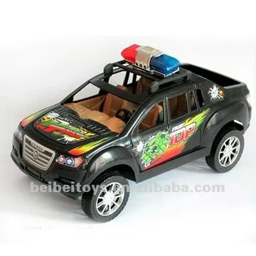 Promotional Plastic Friction Police Toy Car, Children F/P Police Car