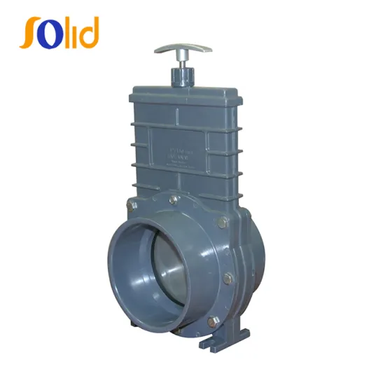 Plastic pvc gray knife gate valve for irrigation w/SS Paddle