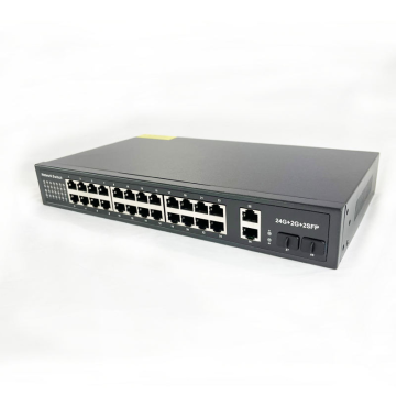 2024 Top Selling 24-Port 1000Mbps Ethernet Network Switch for 19\" Rack Mounting