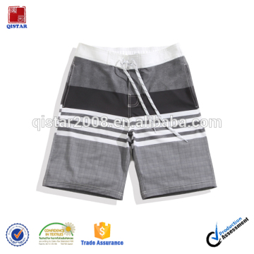 Polyester Spandex Grey Color Stripe Printed Men Shorts Pants