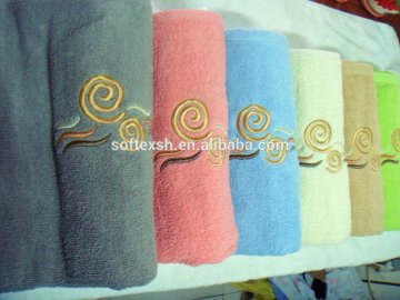 100% cotton flower embroidery bath towel