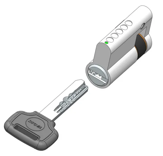 Half telescopic pin cylinder lock