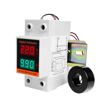 D37-2042 AC 200-450V Single Phase Din Rail Electric Power Meter