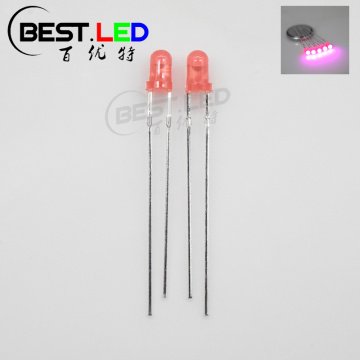 Super Bright 3mm Round Top Diffused Pink LED