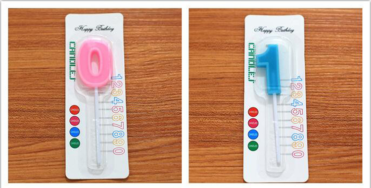 COLOR NUMBER BIRTHDAY CANDLE 3 COLOR NUMBER BIRTHDAY CANDLE 3