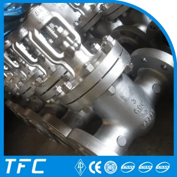 BS 1873 double flange duplex steel globe valve