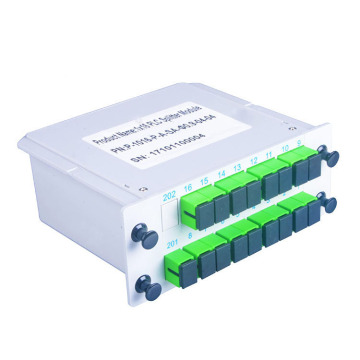 GETEKNET 1x16 Cassette LGX SC UPC APC Planar Lightwave Circuit Mini Tube Fiber Optic PLC Splitter