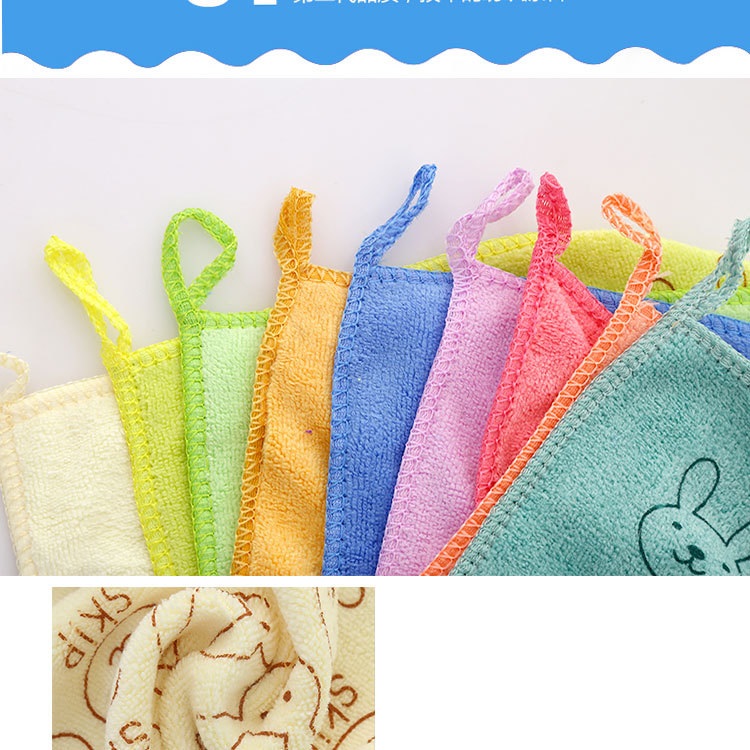 Nano microfiber square towel hand towel face towel child towel kindergarten gift 2525 activity gift (8)