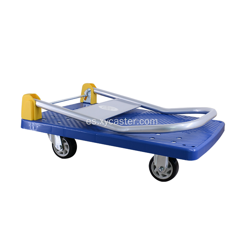 Carro de carro con plataforma plegable azul