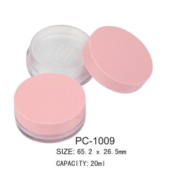 20ml Round Plastic Cosmetic Loose Powder Jar/Case PC-1009