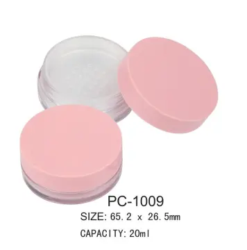 20ml Round Plastic Cosmetic Loose Powder Jar/Case PC-1009