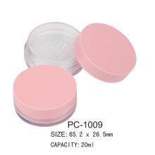 20 ml Jar / boîtier en poudre lâche en plastique rond PC-1009