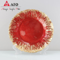 Modern Unique Custom Dish Vintage red Glass Tableware