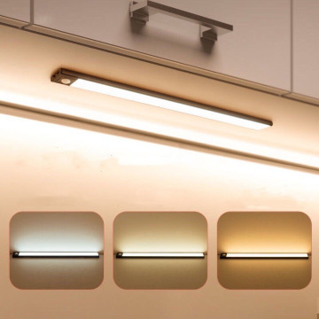 USB Rechargeable Wireless Aluminum Closet Lights with Motion Sensor for Kitchen and Under Cabinet