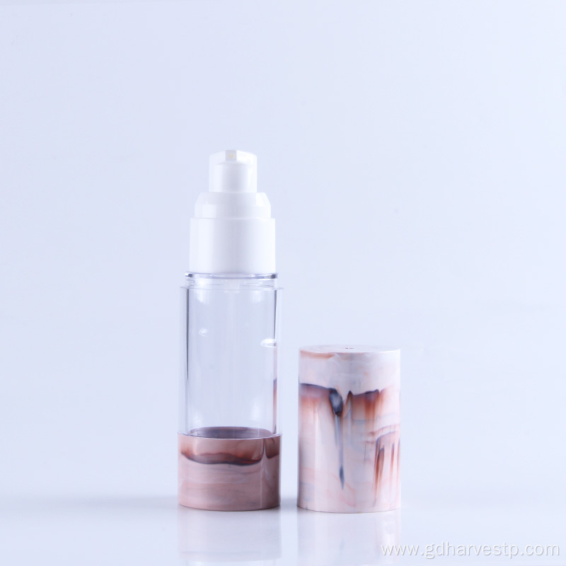 Popular Cosmetic Plastic Round Airless Pump Lotion Bottle