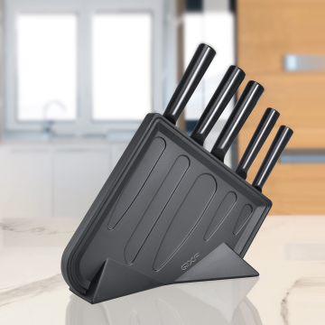 Black Non-Slip Plastic Knife Stand for Irregular PP Knives