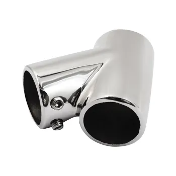 60 Degree Left Polishing 316 Stainless Steel Boat Tee Rail Fittings for Yacht