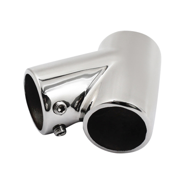 60 Degree Left Polishing 316 Stainless Steel Boat Tee Rail Fittings for Yacht