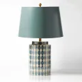 Elegante lámpara de mesa LED E27 con diseño de cerámica china