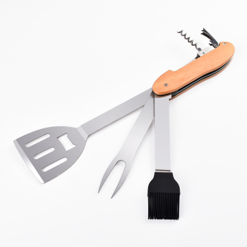 11 Pieces Stainless Steel BBQ Sets with Case