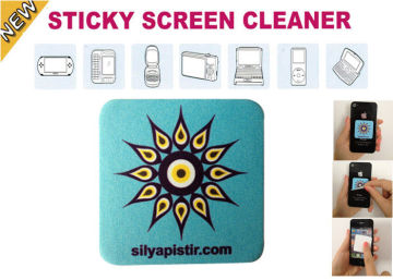 Customized Printing And Sticky Microfiber Screen Cleaner For Mobile Phone, Tablet And Computer