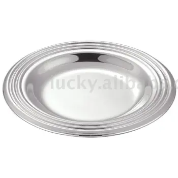 Silver plated round plate