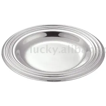 Silver plated round plate