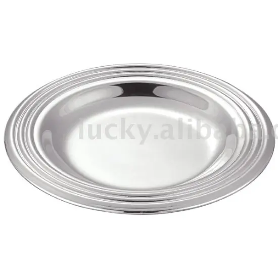 Silver plated round plate