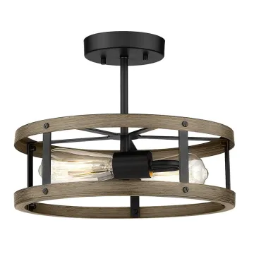 Industrial Rustic Wood Chandelier for Living Room