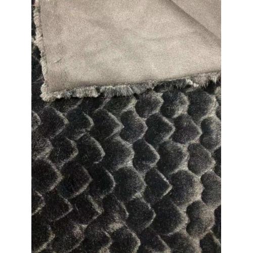 100% POYESTER MINK Hair comme avec Jacquard Tricoting