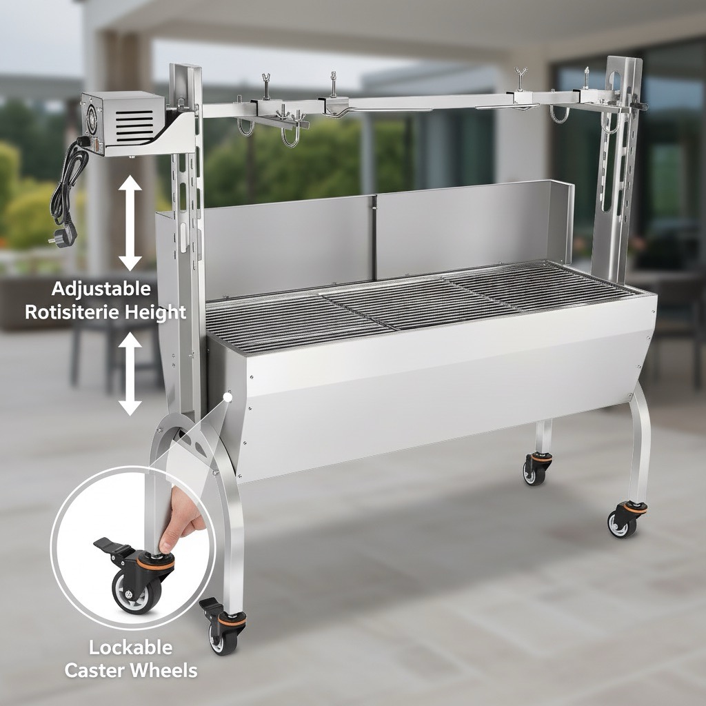 Electric rotating grill