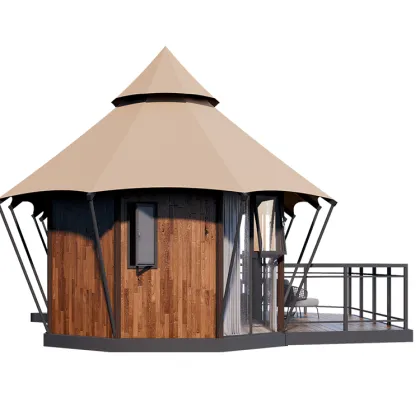 Prefab Tarpaulin Fabric Glamping Hotel Tent