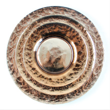 Hammer Embossed Rose Gold Vintage Glass Charger Plates