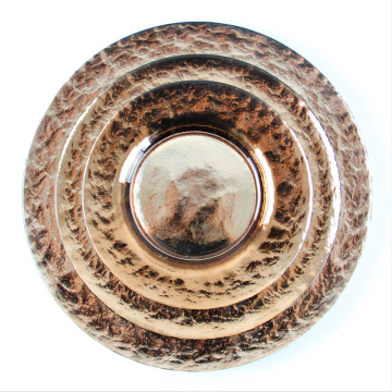 Hammer embossed Rose Gold Vintage Glass Charger Plates